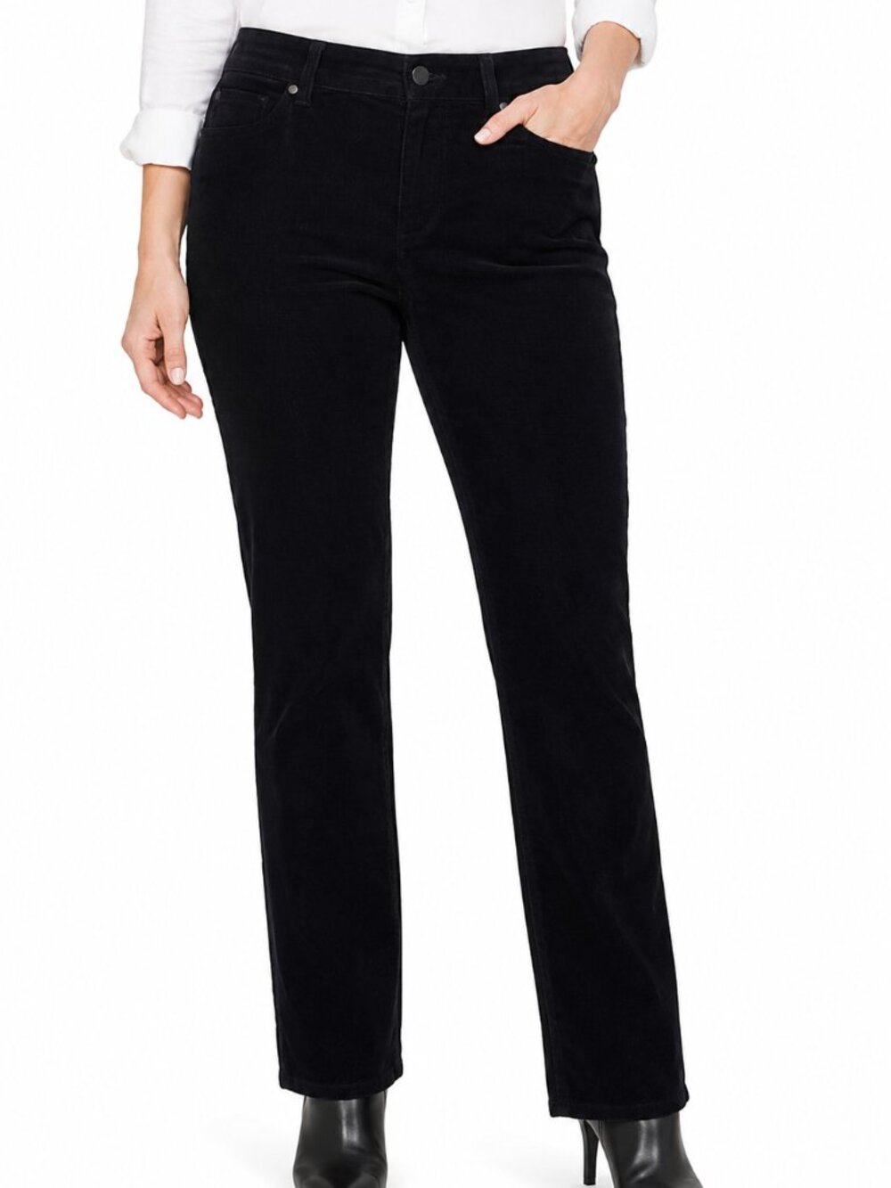Talbots 6P Curvy Black Corduroy Pants